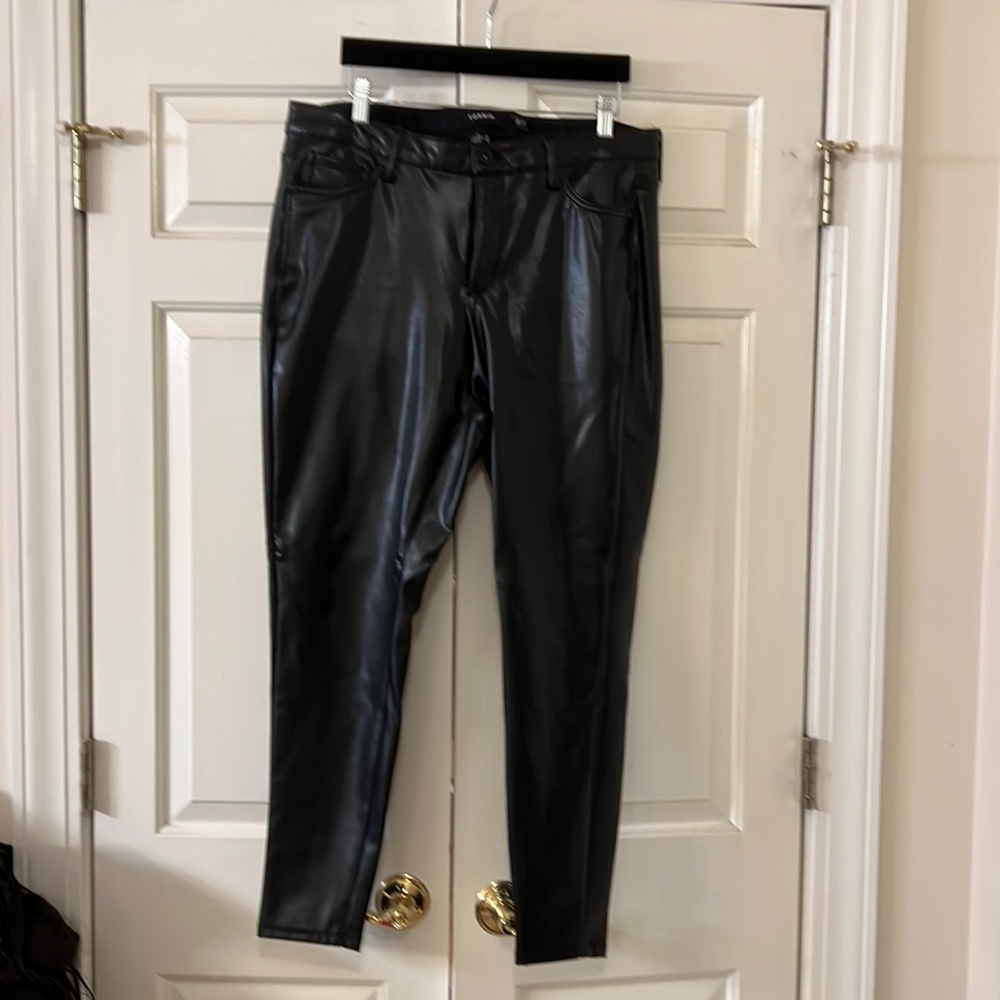 Torrid faux leather fully lined online exclusive button pants - Size 14R
